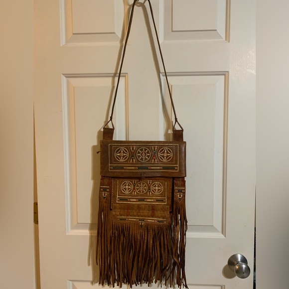 Vintage Moroccan leather bag - Picture 1 of 7